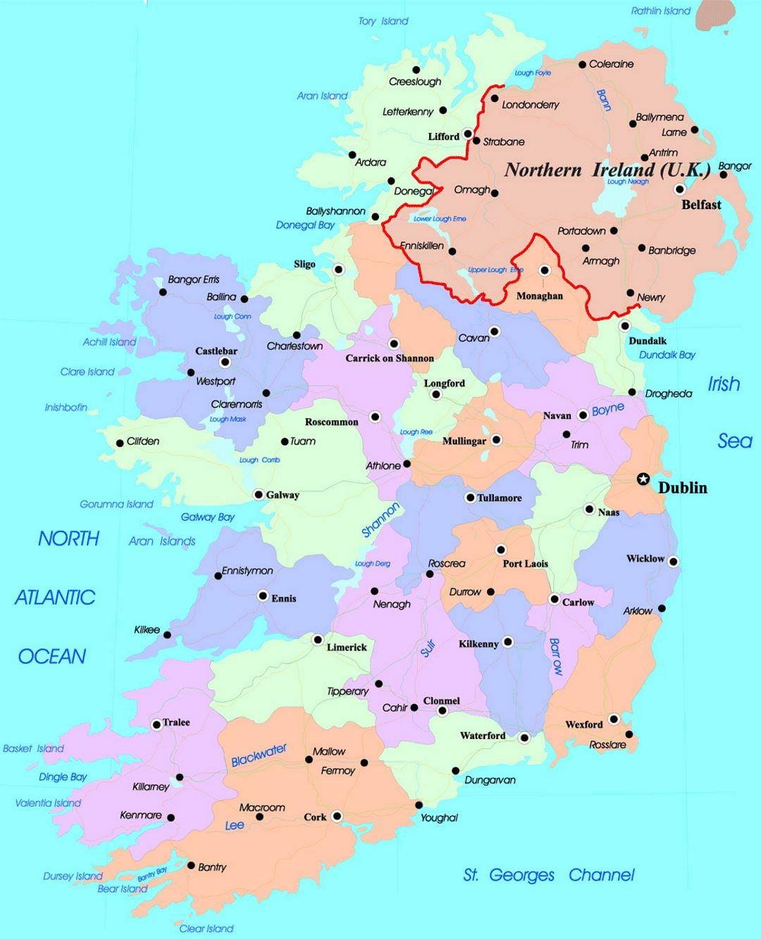 نقشه irelands