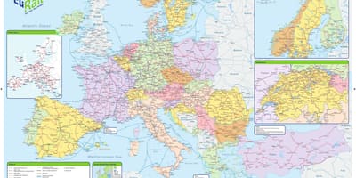 نقشه eurail ایرلند