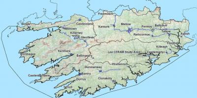 نقشه دقیق از غرب ایرلند