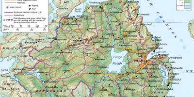 یک نقشه از ایرلند شمالی